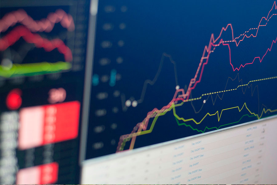 Financial market data screens